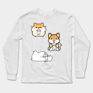 Boba Tea Sticker Set 2 Long Sleeve T-Shirt